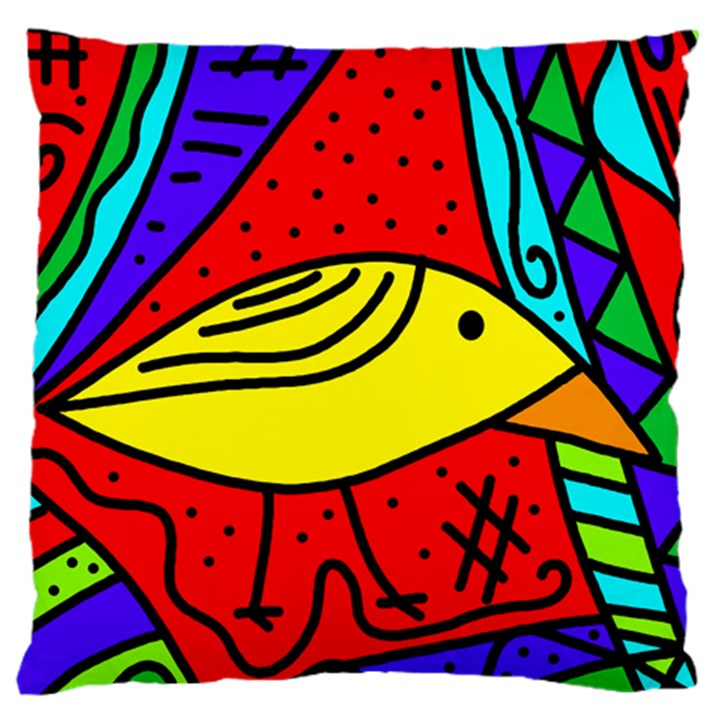 Yellow bird Large Cushion Case (Two Sides)