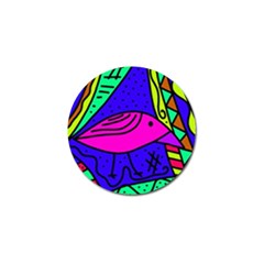 Pink Bird Golf Ball Marker by Valentinaart