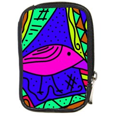 Pink Bird Compact Camera Cases by Valentinaart