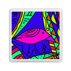 Pink Bird Memory Card Reader (square)  by Valentinaart