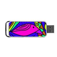 Pink Bird Portable Usb Flash (one Side) by Valentinaart