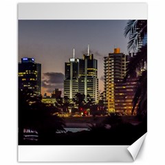 Montevideo Cityscape Scene At Twilight Canvas 11  x 14  