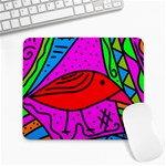 Red bird Large Mousepads Front