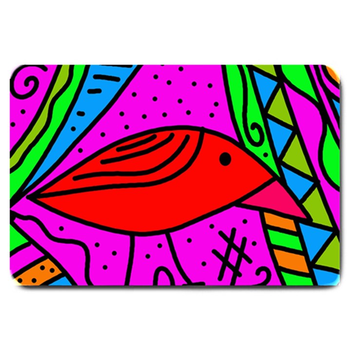 Red bird Large Doormat 