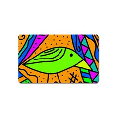 Green Bird Magnet (name Card) by Valentinaart