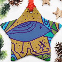 Blue Bird Ornament (star)  by Valentinaart