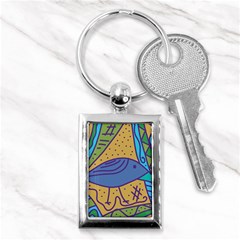 Blue Bird Key Chains (rectangle)  by Valentinaart