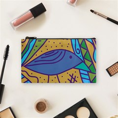 Blue Bird Cosmetic Bag (small)  by Valentinaart