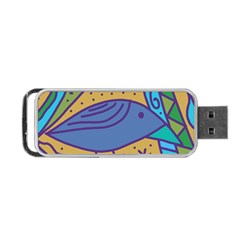 Blue Bird Portable Usb Flash (one Side) by Valentinaart