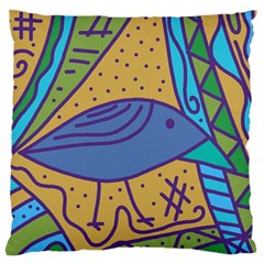 Blue Bird Standard Flano Cushion Case (one Side) by Valentinaart