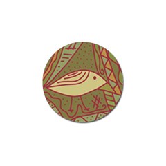 Brown Bird Golf Ball Marker by Valentinaart