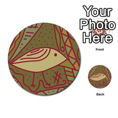 Brown Bird Multi-purpose Cards (round)  by Valentinaart