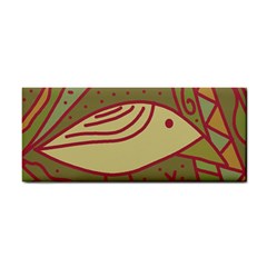 Brown Bird Hand Towel by Valentinaart