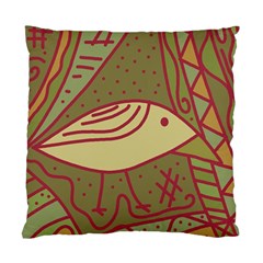 Brown Bird Standard Cushion Case (one Side) by Valentinaart