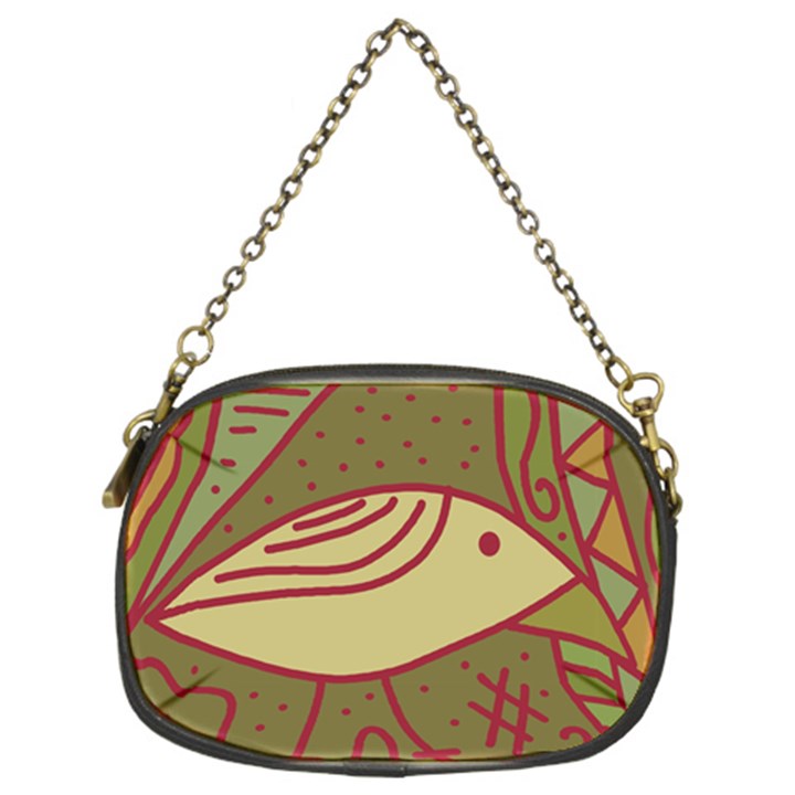 Brown bird Chain Purses (Two Sides) 