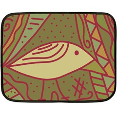 Brown Bird Fleece Blanket (mini) by Valentinaart