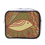 Brown bird Mini Toiletries Bags Front