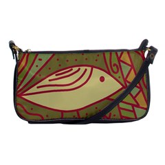 Brown Bird Shoulder Clutch Bags by Valentinaart