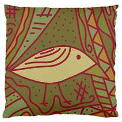 Brown Bird Standard Flano Cushion Case (two Sides) by Valentinaart