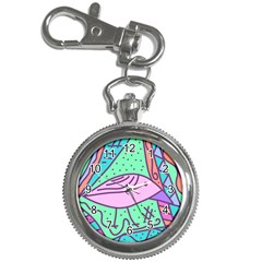 Pink Pastel Bird Key Chain Watches by Valentinaart