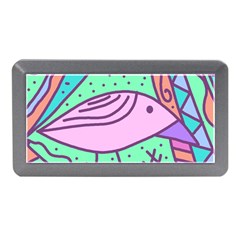 Pink Pastel Bird Memory Card Reader (mini) by Valentinaart