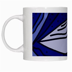 Blue Bird White Mugs by Valentinaart