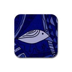 Blue Bird Rubber Square Coaster (4 Pack)  by Valentinaart