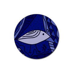 Blue Bird Rubber Coaster (round)  by Valentinaart