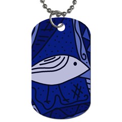 Blue Bird Dog Tag (one Side)