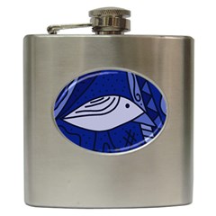 Blue Bird Hip Flask (6 Oz) by Valentinaart