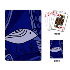 Blue Bird Playing Card by Valentinaart