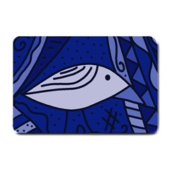 Blue Bird Small Doormat  by Valentinaart