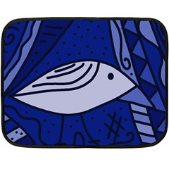 Blue Bird Double Sided Fleece Blanket (mini)  by Valentinaart