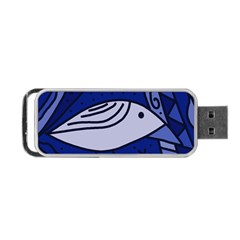 Blue Bird Portable Usb Flash (one Side) by Valentinaart