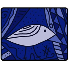 Blue Bird Double Sided Fleece Blanket (medium)  by Valentinaart