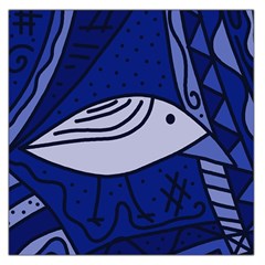 Blue Bird Large Satin Scarf (square) by Valentinaart