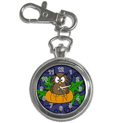 Halloween Owl And Pumpkin Key Chain Watches by Valentinaart