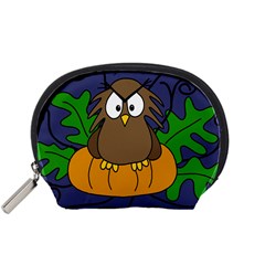 Halloween Owl And Pumpkin Accessory Pouches (small) 