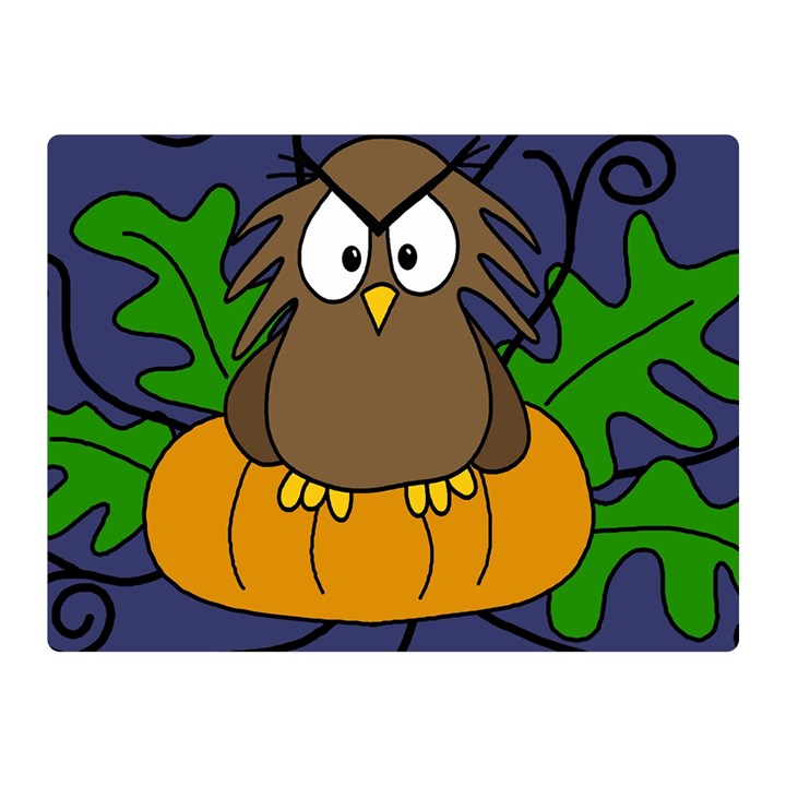 Halloween owl and pumpkin Double Sided Flano Blanket (Mini) 