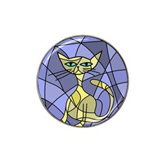 Artistic Cat - Yellow Hat Clip Ball Marker by Valentinaart