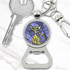 Artistic Cat - Yellow Bottle Opener Key Chains by Valentinaart