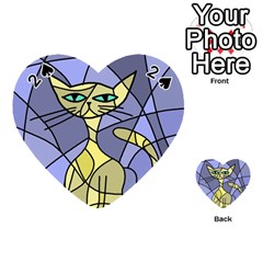 Artistic Cat - Yellow Playing Cards 54 (heart) 