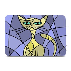 Artistic Cat - Yellow Plate Mats by Valentinaart