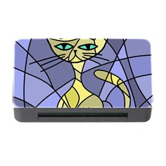 Artistic Cat - Yellow Memory Card Reader With Cf by Valentinaart