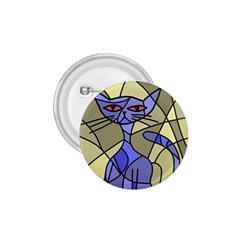 Artistic Cat - Blue 1 75  Buttons by Valentinaart