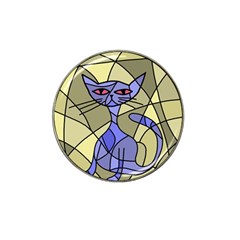 Artistic Cat - Blue Hat Clip Ball Marker by Valentinaart