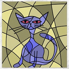 Artistic Cat - Blue Canvas 16  X 16   by Valentinaart