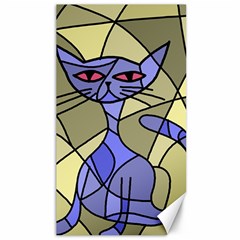 Artistic Cat - Blue Canvas 40  X 72  