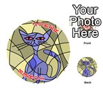 Artistic cat - blue Playing Cards 54 (Round)  Front - Joker2