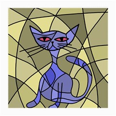 Artistic Cat - Blue Medium Glasses Cloth (2-side)